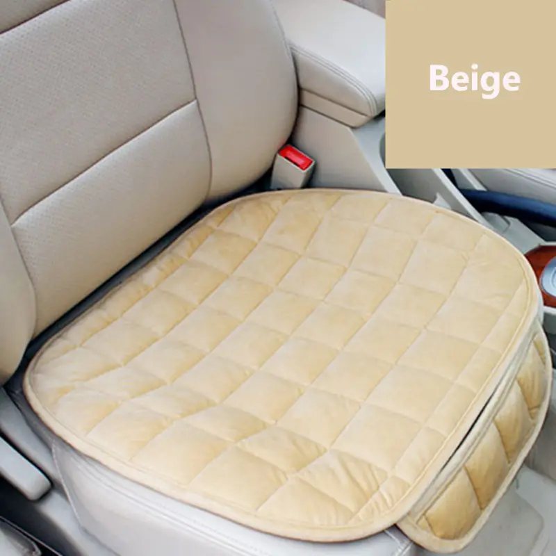 Plush Plaid Thicken Warm Car Seat Cushion Pad Car Seat - Temu Canada